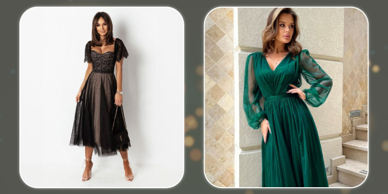 Φορέματα με τούλι και δαντέλα