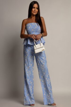 ΣΕΤ TOP STRAPLESS ΚΑΙ ΠΑΝΤΕΛΟΝΙ ΜΕ ΚΕΝΤΗΜΑ - ΓΑΛΑΖΙΟ