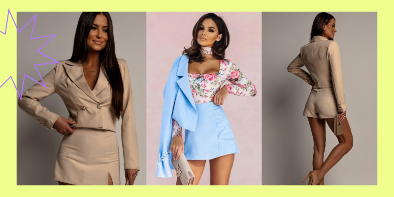 Σακάκι με φούστα σορτς