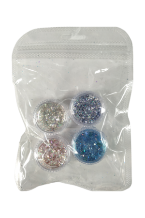 Σετ Glitter νυχιών Nail Art - ND138 - 4pcs - 910549