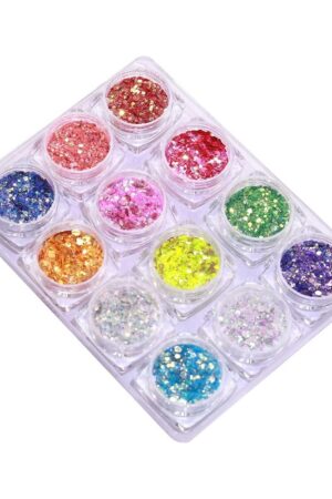Σετ Glitter νυχιών Nail Art - Παλέτα - Glitter DW - 12pcs - 910600