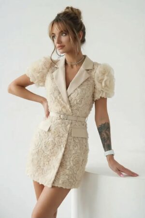 ΦΟΡΕΜΑ ΜΙΝΙ ΜΕ ΤΡΙΑΝΤΑΦΥΛΛΑ ΚΑΙ ΖΩΝΗ ΣΤΗ ΜΕΣΗ - ΜΠΕΖ