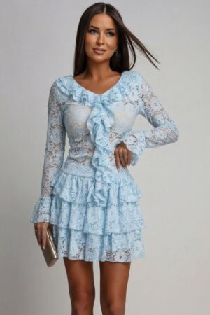 ΣΕΤ ΦΟΥΣΤΑ MINI ΚΑΙ ΜΠΛΟΥΖΑ ΜΕ ΔΑΝΤΕΛΑ - ΓΑΛΑΖΙΟ