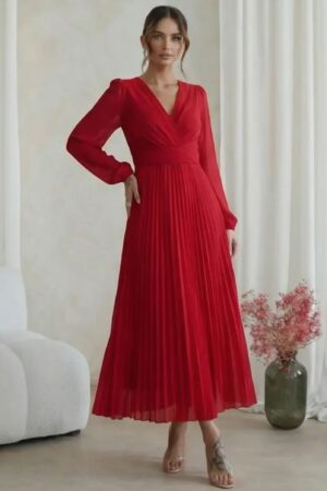 ΦΟΡΕΜΑ MIDI ΠΛΙΣΕ ΚΡΟΥΑΖΕ - ΚΟΚΚΙΝΟ