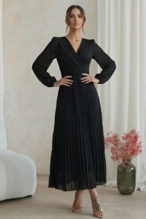 ΦΟΡΕΜΑ MIDI ΠΛΙΣΕ ΚΡΟΥΑΖΕ - ΜΑΥΡΟ