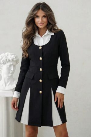 ΦΟΡΕΜΑ ΜΙΝΙ ΜΕ ΠΙΕΤΕΣ ΚΑΙ ΔΙΑΚΟΣΜΗΤΙΚΑ ΚΟΥΜΠΙΑ - ΜΑΥΡΟ