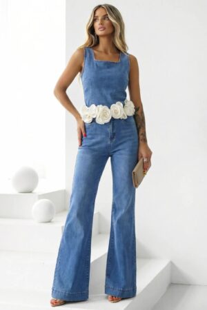 ΣET JEAN ΤΟΠ ΜΕ ΙΔΙΑΙΤΕΡΟ ΤΕΛΕΙΩΜΑ ΚΑΙ ΠΑΝΤΕΛΟΝΑ - ΜΠΛΕ