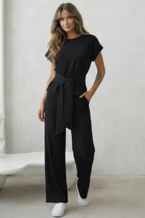 ΣET ΠΑΝΤΕΛΟΝΙ ΚΑΙ ΜΠΛΟΥΖΑ ΜΕ ΔΕΣΙΜΟ ΣΤΗ ΜΕΣΗ - ΜΑΥΡΟ