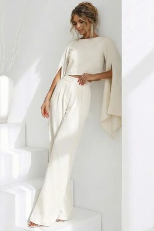 ΣET ΤΟΠ ΜΕ ΜΑΝΙΚΙΑ ΚΑΜΠΑΝΑ ΚΑΙ ΨΗΛΟΜΕΣΗ ΠΑΝΤΕΛΟΝΑ - ΙΒΟΥΑΡ