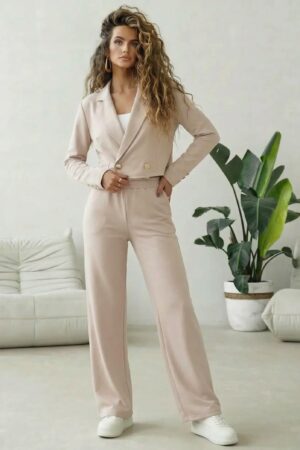 ΣΕΤ BLAZER ΚΑΙ ΠΑΝΤΕΛΟΝΙ JERSEY - ΜΠΕΖ