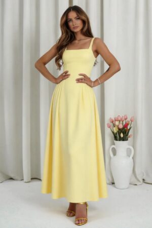 ΦΟΡΕΜΑ MIDI ΚΛΟΣ ΜΕ ΦΑΡΔΙΕΣ ΤΙΡΑΝΤΕΣ - ΚΙΤΡΙΝΟ