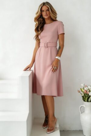 ΦΟΡΕΜΑ MIDI ΚΟΝΤΟΜΑΝΙΚΟ ΜΕ ΖΩΝΗ ΣΤΗ ΜΕΣΗ - ΡΟΖ