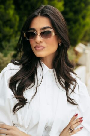 Γυαλιά Ηλίου Olia Mε Χρυσό Βραχίονα - Διάφανο