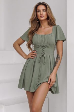 ΦΟΡΕΜΑ MΙNI CORSET ΑΕΡΙΝΟ - ΧΑΚΙ