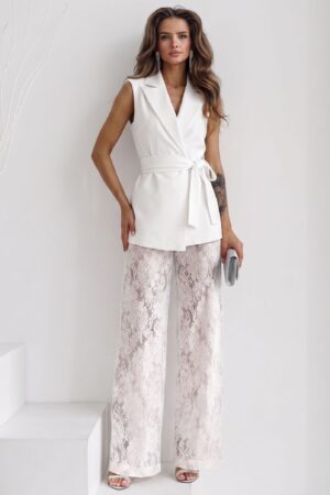 ΣΕΤ ΓΙΛΕΚΟ ΚΑΙ ΠΑΝΤΕΛΟΝΙ ΜΕ ΔΑΝΤΕΛΑ - ΛΕΥΚΟ