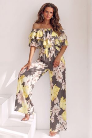 ΟΛΟΣΩΜΗ ΦΟΡΜΑ FLORAL OFF SHOULDER - ΚΙΤΡΙΝΟ