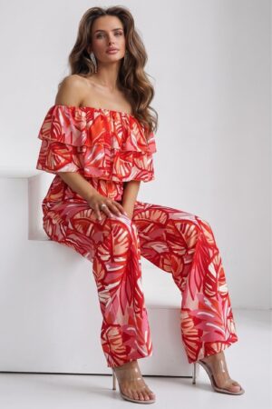 ΟΛΟΣΩΜΗ ΦΟΡΜΑ FLORAL OFF SHOULDER - ΠΟΡΤΟΚΑΛΙ