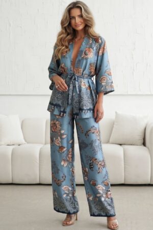 ΣΕΤ ΣΑΤΕΝ ΤΟΥΝΙΚ ΚΑΙ ΠΑΝΤΕΛΟΝΑ BOHO - ΜΠΛΕ